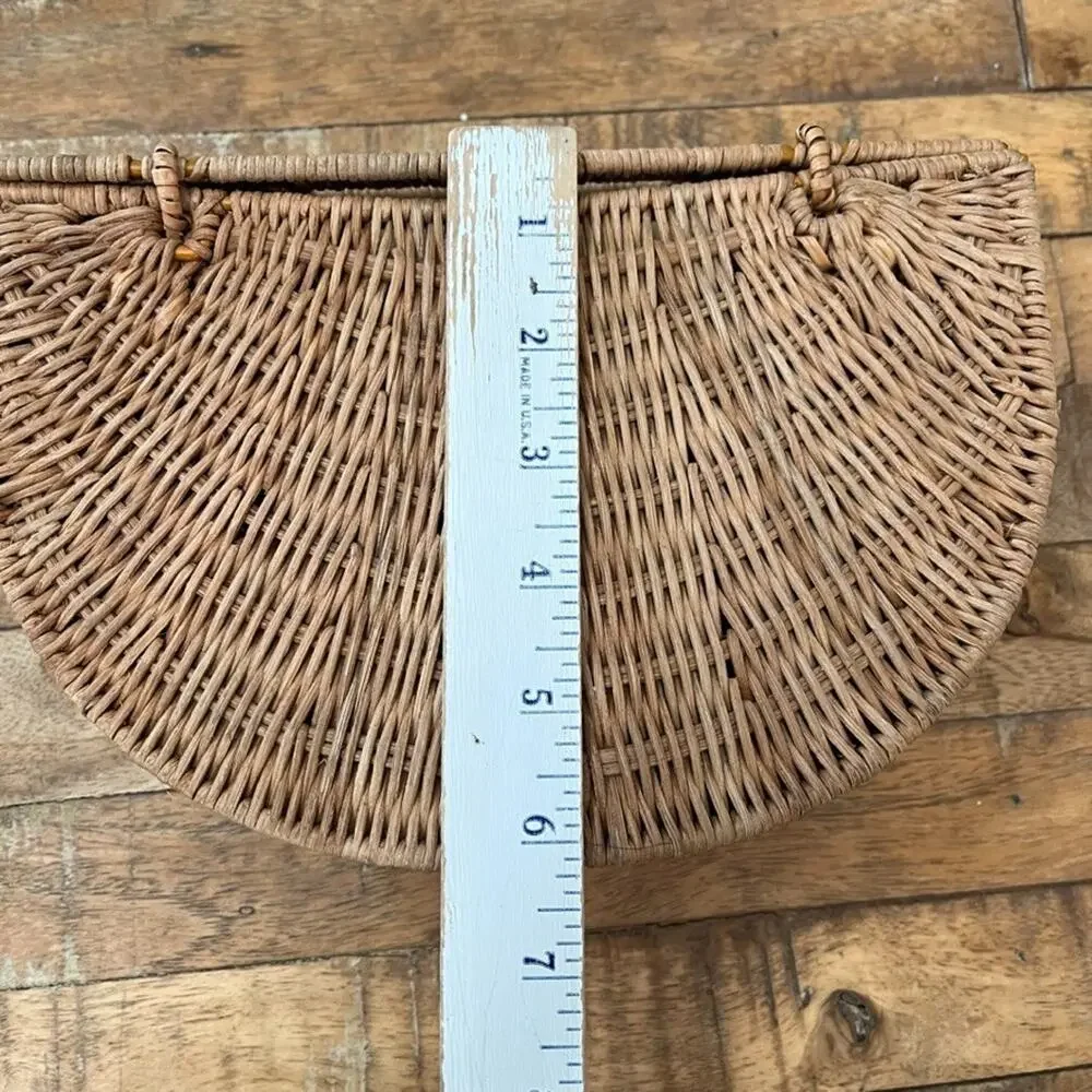 Half Moon Rattan Wicker Bag 9